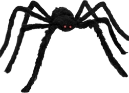 Ruhhy decorațiune de Halloween păianjen pufos 50 cm - 1 bucată