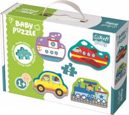 Puzzle pentru copii transport 4x2 piese