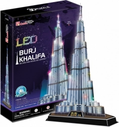 Puzzle 3D luminos Burj Khalifa, 136 piese