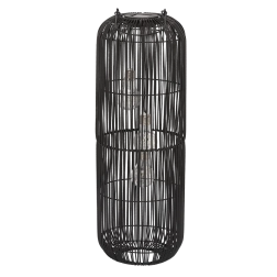 Lampion solar negru 62 cm