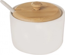 Zahărniță din porțelan cu linguriță WHITELINE 240 ml