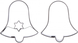 Set de forme pentru tăiat biscuiți, clopoțel, inox, 4,6 cm, 2 buc