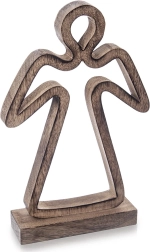 Figurină de Crăciun din lemn de mango, înger, 29 cm