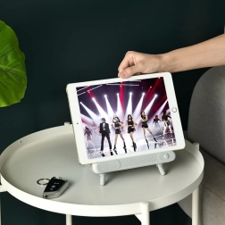 Cutie pentru șervețele cu suport de telefon, TV retro – Gri