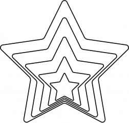 Set de forme pentru tăiat biscuiți în formă de stea, inox, 5 buc (1,5–7,5 cm)