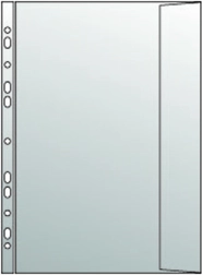 Husă transparentă B4 cu clapă și eurogaură, 120 microni