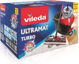 VILEDA Ultramat Turbo – mop plat cu storcător cu pedală