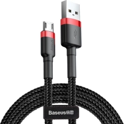 Baseus Cafule cablu USB-A la Micro USB 1 m, 2,4 A, roșu‑negru
