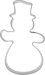 Formă de tăiat biscuiți din oțel, om de zăpadă 10 cm