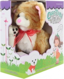 Pisică maro pe cablu