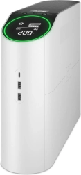Sursă de alimentare de rezervă apc back-ups pro 2200va pentru gaming, 230 v, undă sinusoidală pură, lcd, alb, schuko