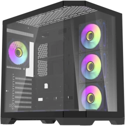 Carcasă PC Darkflash FT418 Pro cu 7 ventilatoare ARGB (neagră)