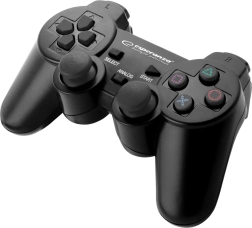 gamepad cu fir pentru PS3 și PC USB Trooper negru