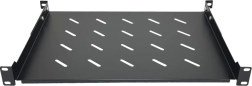 Poliță fixă pentru rack 19" 1U, adâncime 350 mm, negru