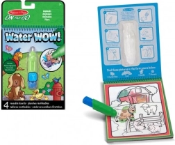 Desen magic cu apă Animăluțe, carte de colorat cu pensulă cu apă