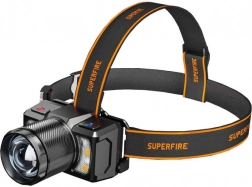 Lanternă frontală Superfire 700 lm cu USB-C