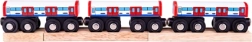 Bigjigs Rail vagoane de metrou – set din lemn