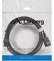 Lanberg cablu prelungitor de alimentare IEC 320 C13–C14, 3 m, negru