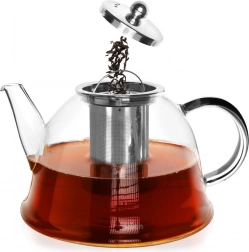 Cană de sticlă pentru ceai cu sită din inox 1,65 l
