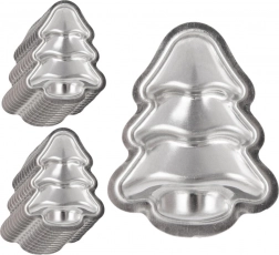 Set de forme pentru prăjituri – brăduț de Crăciun, 20 buc
