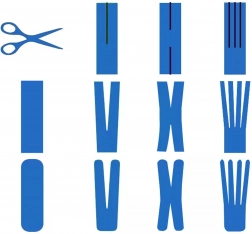 Bandă kinesiologică de 5 m × 5 cm – galbenă