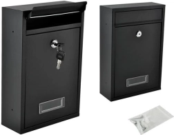 Cutie poștală din oțel galvanizat – negru