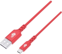 Cablu USB–USB‑C din silicon 1 m, roșu, Quick Charge