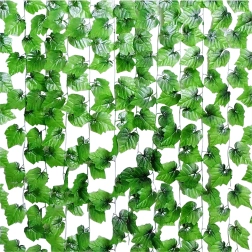 Set 12x iederă artificială – ghirlandă pentru perete și balcon, decorațiune suspendată 27,6 m