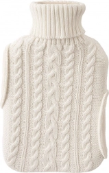 Termofor cu husă tricotată bej 1,6 l