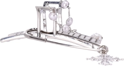 Ață decorativă de păr cu perle argintii