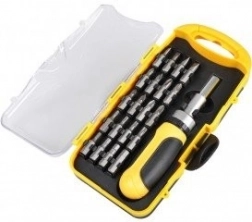 Set de 22 piese: bituri și șurubelniță cu clichet