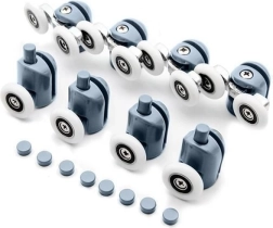 Rotițe pentru uși de duș culisante, set 8 buc.