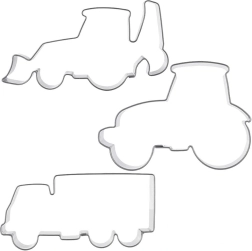 Forme de tăiat pentru biscuiți Orion din oțel inoxidabil, vehicule - 3 buc.