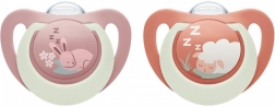 Suzetă nuk first choice night 6–18 luni, 2 buc, bunny/sheep