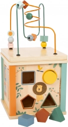 Cub motoric din lemn Safari pentru copii