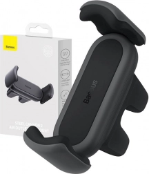Suport telefon pentru mașină Baseus Steel Cannon negru