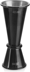 Jigger bar din oțel inoxidabil BLACK 20/40 ml