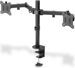 Suport dublu de masă pentru monitoare cu clemă 15"-32", negru