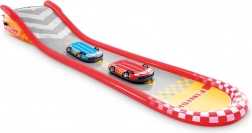 Pistă de curse gonflabilă cu tobogan și plute