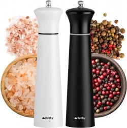 Set de râșnițe manuale pentru sare și piper RUHHY, mecanism ceramic, 22 cm