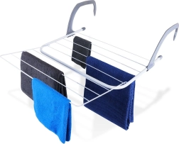 Uscător extensibil pentru radiator, alb, 55 × 50,5 cm