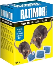 Ratimor momeală moale împotriva șoarecilor și șobolanilor cu brodifacum 150 g