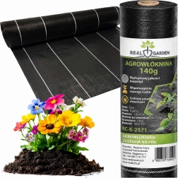Agrotextilă UV neagră împotriva buruienilor 140 g/m² 1,6 × 50 m