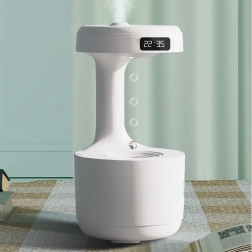 Umidificator antigravitațional cu afișaj LED și lampă de noapte, 800 ml