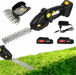 foarfecă cu acumulator 2 în 1 pentru gard viu și iarbă