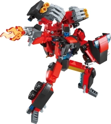 qman iron fist commander – robot transformabil și vehicul de luptă, 333 piese