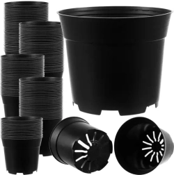 Set de ghivece de plastic negre - 500 buc