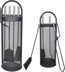 Set de unelte pentru şemineu 5‑în‑1 KAMINER cu suport