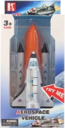 Rachetă spațială cu lumini și sunete, metalică, 22 cm