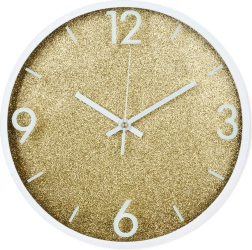 Ceas de perete auriu și alb 29,5 cm